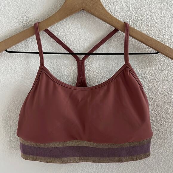NYLORA Other - NYLORA Metallic Banded Y Back Sports Bra Medium